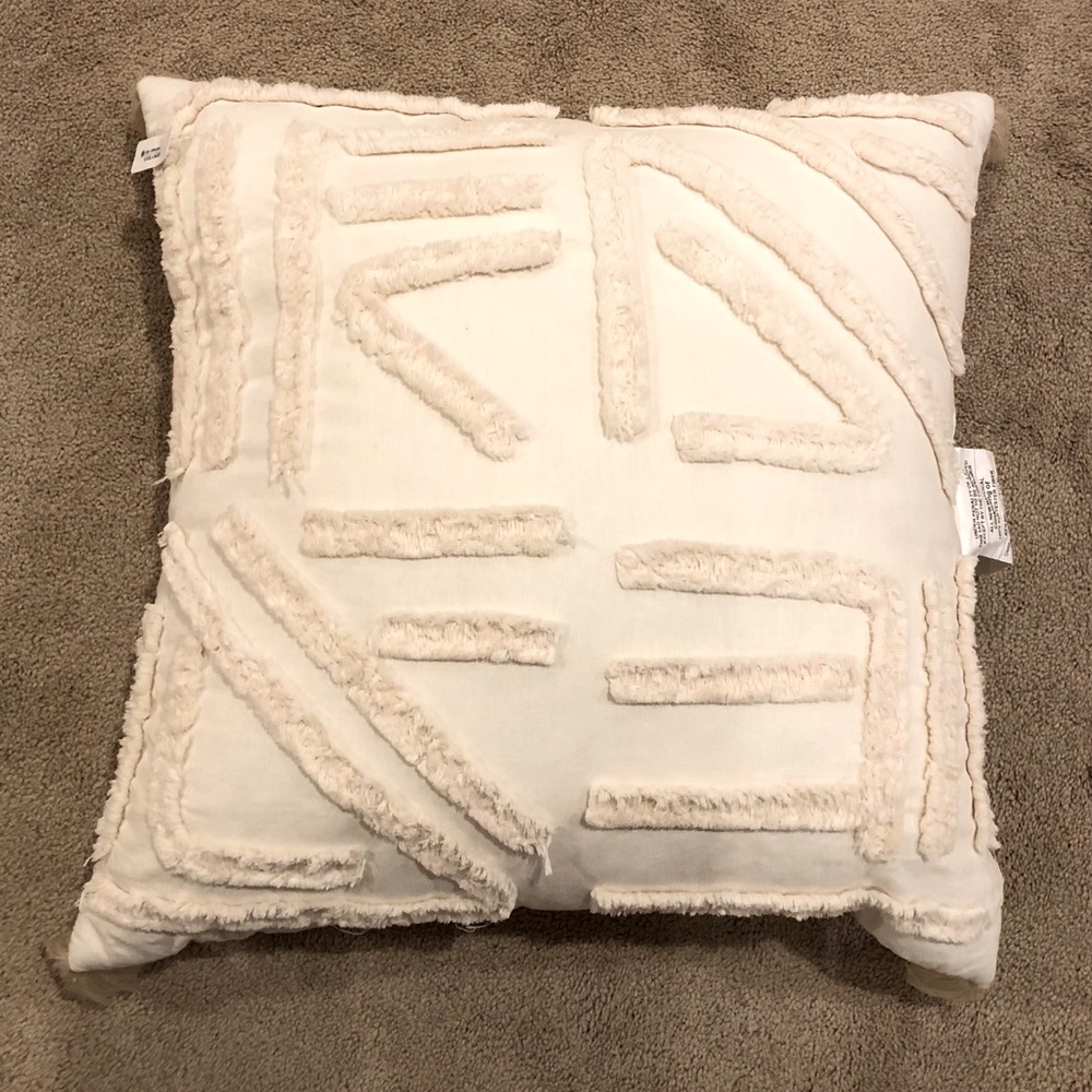 Cream Decorative Accent Pillow 24”